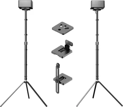 Stativ për altoparlant, Ultimea Steady 300 UBCA0, lartësi e rregullueshme 62-93 cm, max 3 kg, e zezë, set 2 copë