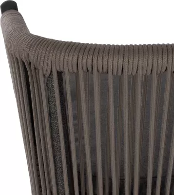 Karrige për bar, me skelet metalik dhe litar gri, FH5714.01, 53x42x101 cm