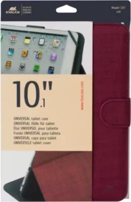 Këllëf tableti RIVACASE 3317, 9.7-10.5 inç, stand 3 pozicione, mbyllje magnetike, kuqe