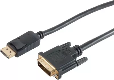 Kabëll adapter DisplayPort në DVI-D 2m, i zi