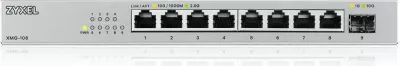 Switch Zyxel XMG-108, 2.5G Ethernet, i montueshëm në mur, ngjyrë argjendi