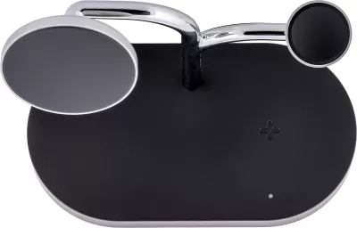 Karikues wireless Samsung GP-PWU024WIABW, për smartwatch, celular, kufje, 15W, USB Type-C, zi/argjendtë