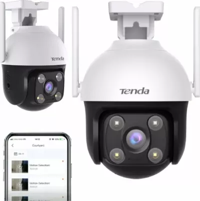 Kamerë IP Tenda RH7-WCA 4MP Pan/Tilt Wi‑Fi IP65 microSD deri 256GB e bardhë