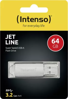 USB memorje Intenso Jet Line 64GB USB 3.2 Gen 1x1 deri 70MB/s gri