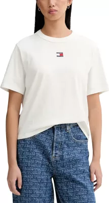 Maicë për femra Tommy Hilfiger Jeans TJW BXY BADGE TEE EX DW0DW22202, e bardhë [Madhësia: L]