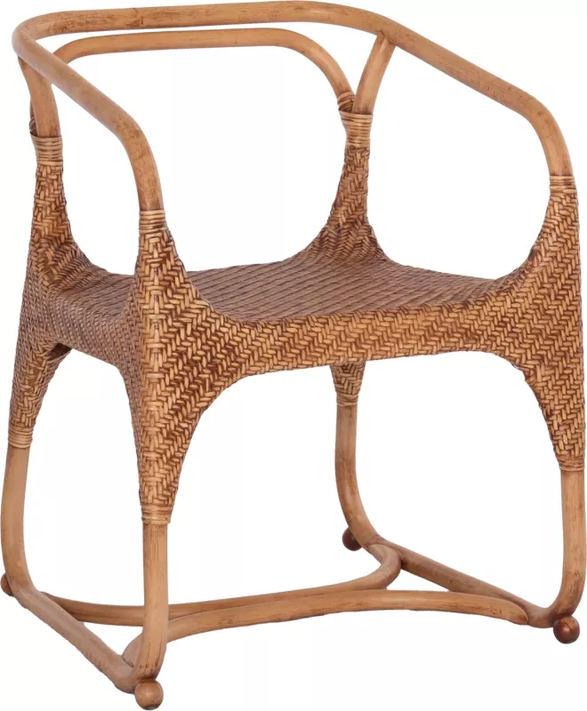 Karrige RELIK FH9955.02, ratan natyral, ngjyrë arre, 60x57x79H cm