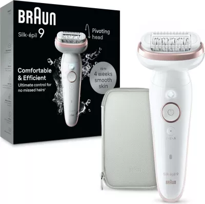 Epilator Braun Silk-épil 9 SES9000 Wet & Dry bardhë/rozë