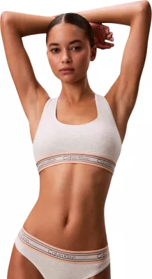 Sutjenë bralette Calvin Klein Underwear LV00QF8692 për femra, krem
