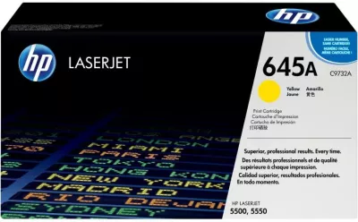 Toner HP 645A C9732A rendiment 9,750–23,700 faqe, e verdhë