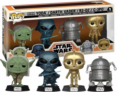 Set figurina koleksionuese vinyl, Funko POP! Star Wars Concept Series, paketim 4 copë