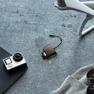 Lexues kartash ICYBOX IB-CR301-C3 USB-C 3.2 Gen 1 (5Gb/s) për CF/SD/microSD, kabllo 15cm, i zi