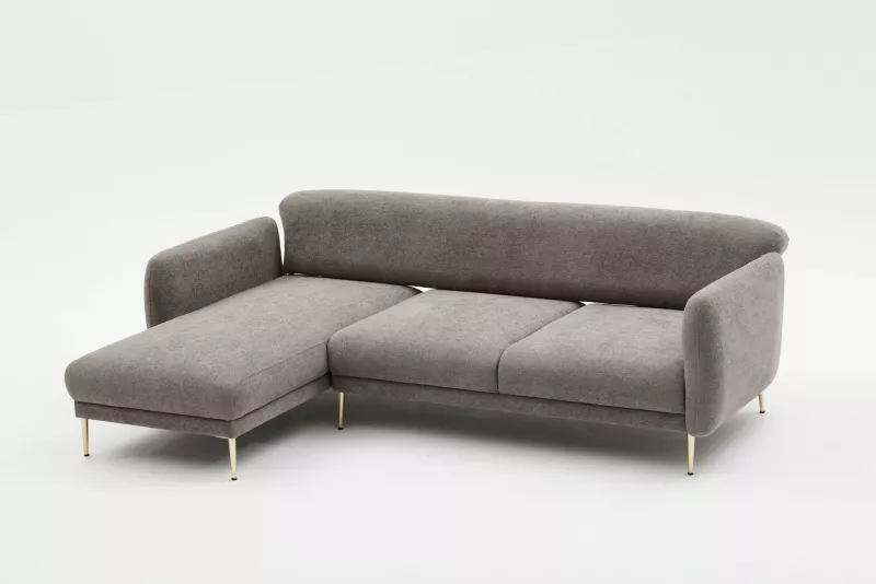 Kënd-sofë krevati Atelier del Sofa, Simena, kënd majtas, ngjyrë gri-ari