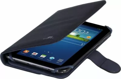 Mbështjellës për tablet RIVACASE 3312, universal 7", funksion stand, poliuretan/mikrofibër, i zi