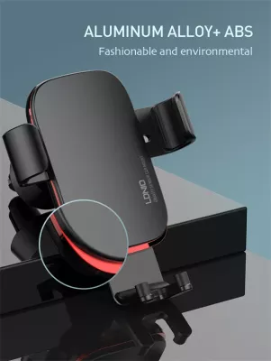Mbajtës telefoni për veturë LDNIO MG10 gravity, montim në ventilim ajri, 360° rrotullim, i zi