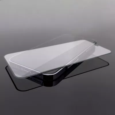 Xham i temperuar Wozinsky Full Glue për iPhone 15, 2 copë, me kornizë të zezë