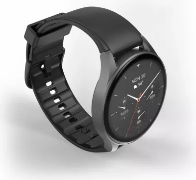 Smartwatch Hama 8900 GPS AMOLED 1.43", rrip silikoni, e zezë
