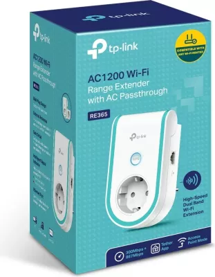 Repeater rrjeti TP-Link RE365, 867 Mbit/s, 10,100 Mbit/s, e bardhë