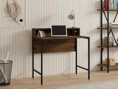 Tavolinë studimi Hanah Home, Uso, ngjyrë arre, e zezë