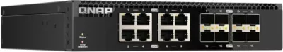 Switch QNAP QSW-3216R-8S8T, 16-port 10Gb (8x SFP+ + 8x RJ45), Half Rack 1U, i zi