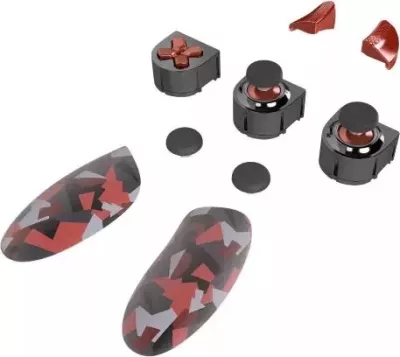 Set module për kontrollor Thrustmaster ESWAP X Red Color Pack, 7 module + 2 kapakë mini-stick, Hot Swap, për Xbox/PC, kuqe kamuflazh