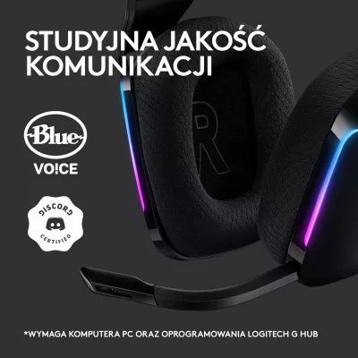Kufje gaming Logitech G733 LIGHTSPEED 7.1 Wireless RGB, të zeza (981-000864)