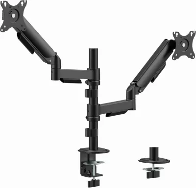 Krah monitori i rregullueshëm GEMBIRD MA-DA2P-02 për 2 monitorë, 17-32", i zi