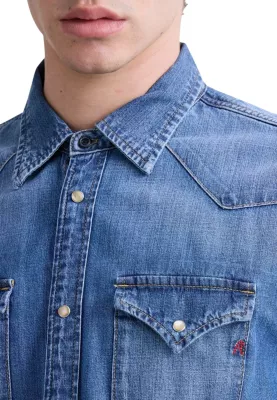 Këmishë për meshkuj Replay REGULAR M4023T.000.26C 10B, denim [Madhësia: XXXL]