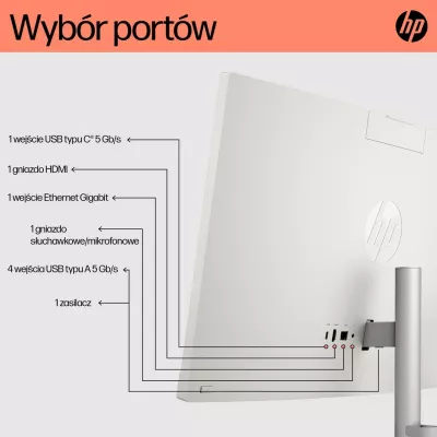 Kasë All-in-One HP 24-cr0332nw, Ryzen 7 7730U, 23.8" FHD, 16GB RAM, 512GB SSD, Shell White