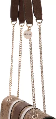 Çantë krahu për femra Guess Elsie HWSS96 72210, bardhë-kafe