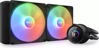 Ftohës me ujë për CPU, NZXT Kraken 280 RGB, RL-KR280-B1, radiator 280mm, 2x140mm RGB, i zi