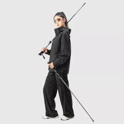 Shkopinj trekking Qunature 60000602, alumini 7075, 110-130 cm, vjollcë, set prej 2 copë