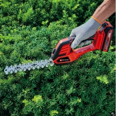 Gërshërë shkurresh Einhell GE-CG 18/100 Solo, Li-Ion 18V, e zezë/kuqe