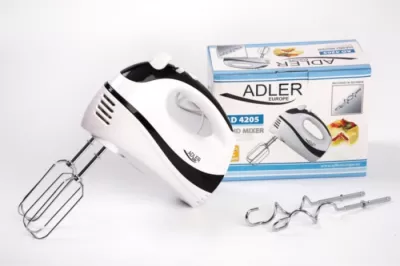 Mikser dore ADLER AD4205b 300 W, 5 shpejtësi, Turbo, me 2 shtojca, e zezë
