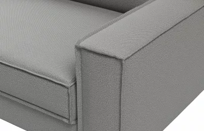 Divan dy vendësh Atelier del Sofa, ngjyrë obsidian, këmbë dru arre, Sparrow 2