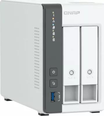 Server fajllash NAS Qnap TS-216G 2-bay 4GB DDR4 2.5GbE pa disqe, bardhë/gri