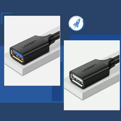 Kabllo zgjatuese USB 3.0 UGREEN 10368B, 1m, e zezë