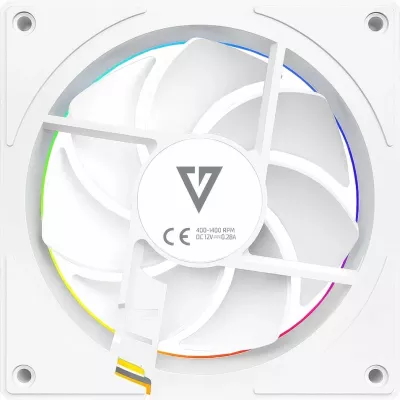 Ventilator për kasë PC Modecom Volcano Loop 120 ARGB (FAN-LOOP-120S-ARGB-200) 120mm PWM, White, 1 copë