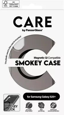 Mbështjellës PanzerGlass CARE Flagship Urban Combat, për Samsung Galaxy S25+, i tejdukshëm, i zi