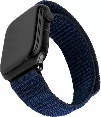 Rrip najloni Sporty Fixed FIXNST2-434-DBL për Apple Watch 42/44/45mm, mbyllje Velcro, 160-210 mm, blu e errët