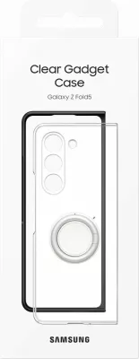 Mbështjellës silikoni Samsung Galaxy Z Fold 5 me mbajtëse gishti, Transparent