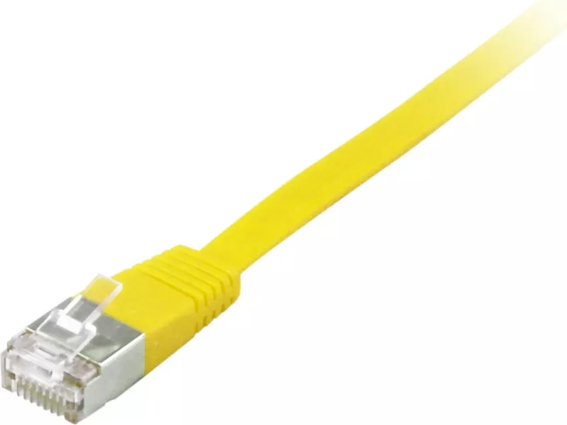 Kabllo rrjeti Equip Cat6a 1m flat, RJ-45, e verdhë