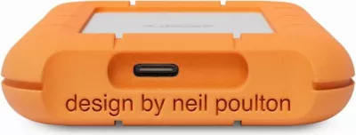 SSD ekstern LaCie Rugged Mini STMF1000400 1TB USB-C (USB 3.2 Gen 2x2) deri 2000MB/s, portokalli, me kabllo USB-C