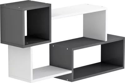 Rafta muri TANNER FH8948.12, 90.5x20x51H cm, e zezë/ e bardhë