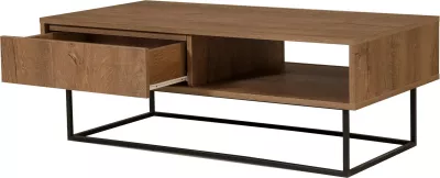 Set mobiljesh për dhomë dite, Skye Decor, Laxus Takım 6, ngjyrë arrë dhe e zezë
