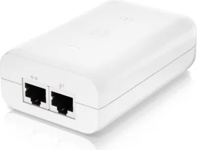 Adapter PoE Ubiquiti U-POE-AT, Gigabit Ethernet, Bardhë