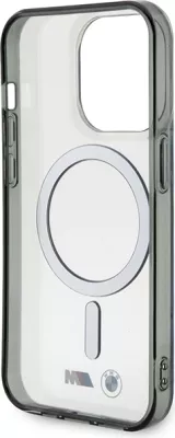 Mbështjellës BMW Silver Ring MagSafe për iPhone 14 Pro 6.1", Transparent