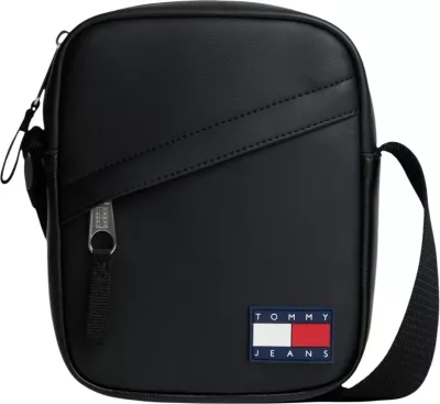 Çantë krahu për meshkuj Tommy Hilfiger TJM Daily PU Reporter AM0AM14608, e zezë