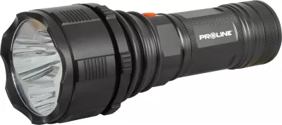 Llambë dore LED PROLINE 51037 2700lm, USB e rikarikueshme, 3x CREE U2, alumin, e zezë, set me bateri/karikues/kabllo USB
