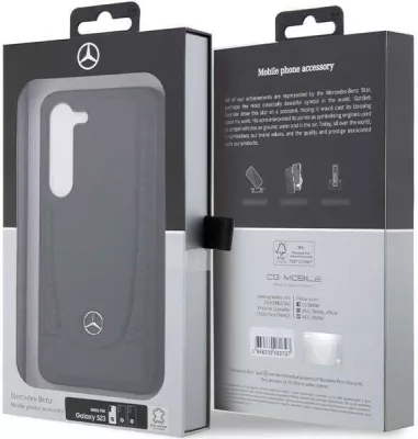 Mbështjellës Mercedes Leather Urban për Samsung Galaxy S23, i zi