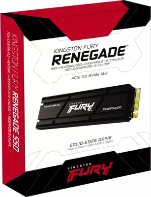 SSD Kingston FURY RENEGADE 1000GB, M.2, PCIe 4.0, me heatsink, i zi
